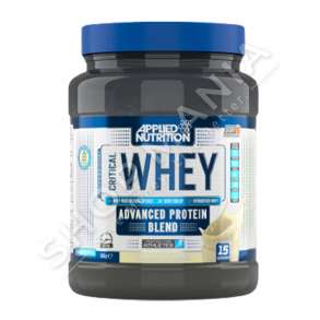 APPLIED NUTRITION -  SUPLEMENT PROTEINE PER RRITJEN & MBAJTJEN E MASES MUSKULARE SHIJE VANILJE "CRITICAL WHEY" - 900G
