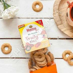 HOLLE -  BISKOTA PER FEMIJE NE FORME UNAZE ME HURMA ARABIE  "BIO-ORGANIC" - 125G, +3 VJEC