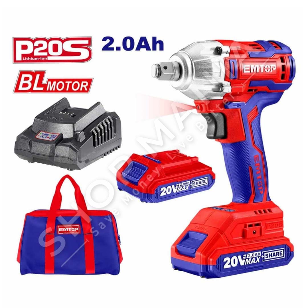 EMTOP - PISTOLETE DADICEKU ME BATERI 20V/1/2" - ECDLIW20221