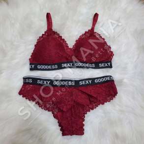 SET INTIMO TE KUQE "SEXY GODDESS" ME DANTELLE - IVI-017