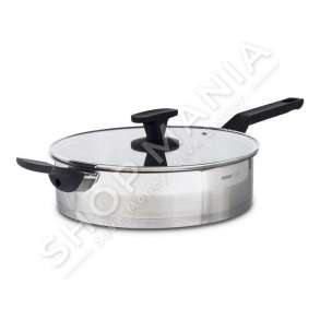 NAVA - TIGAN CELIK INOKSI ME KAPAK XHAMI 26CM/3.5L "ACER STEEL FRYING PAN WITH A LID" - 5205746173086