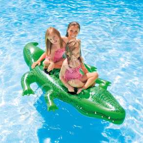 INTEX - KOMARDARE NE FORME KROKODILI +3VJEC "GIANT GATOR RIDE-ON INFLATABLE POOL FLOAT" - 58562