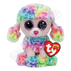 TY ATTIC TREASURES - QENUSH POODLE PREJ PELLUSHI 15CM "BEANIE BOOS RAINBOW MULTICOLOR POODLE" - 008421372232