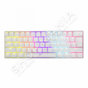 WHITE SHARK - TASTIERE GAMING "SHINOBI WHITE/US - RED.SW" - GK-2022