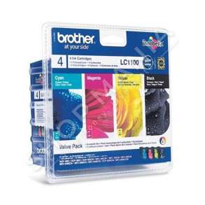 BROTHER - MULTIPACK NGJYRË E ZEZË/NGJYRË E KALTËR/NGJYRË MAGENTA/NGJYRË E VERDHË LC1100VALBPDR LC1100 KONFEKSION MIKS: BK/C/M/Y