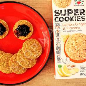 VITALIA - BISKOTA TERSHERE ME LIMON, XHINXHER, SHAFRAN INDIE DHE FARA QUINOA "SUPER COOKIES" - 180G