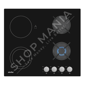 SIMFER - PIANURE ME 2 VATRA GAZI + 2 ELEKTRIKE 60CM - 6220NEVSP