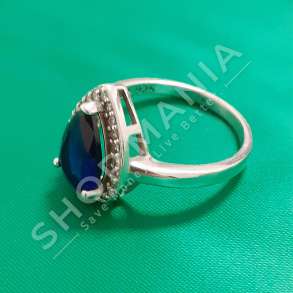 UNAZE ARGJEND ME GUR ZIRKONI BLU "FORME PIKE LOTI"