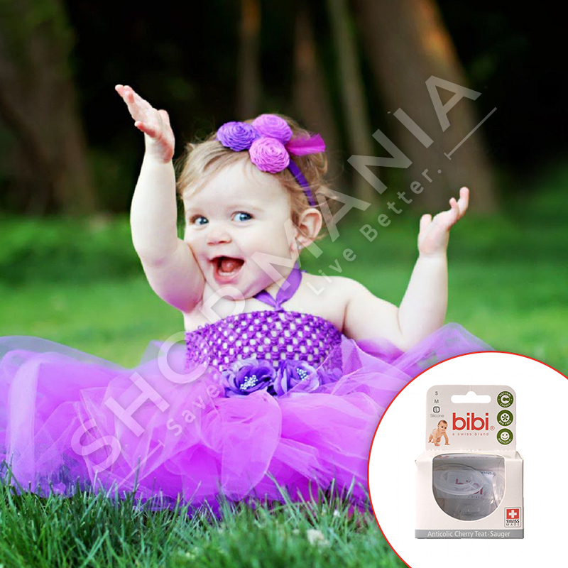 BIBI - BIBERON SILIKONI PER SHISHE ME GRYKE TE NGUSHTE "NATURAL - LARGE" - 2 COPE