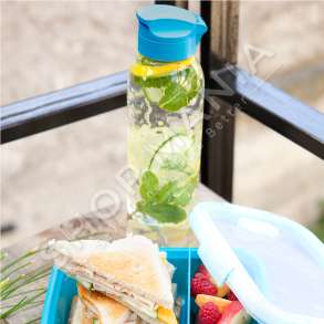 CURVER - SHISHE PER LENGJE 450ML "TO GO DOTS TRANSPARENT & BLUE" - 3253920280008