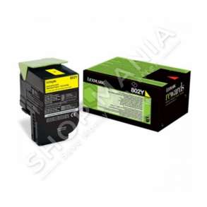 LEXMARK  - ORIGJINALE TONER NGJYRË E VERDHË 80C20Y0 802Y RRETH 1000 FAQE I RIPËRDORSHËM