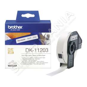 BROTHER - ETIKETA DK-11203 ETIKETA, 17/87 MM NGJYRË E BARDHË 300 ET./ RULON