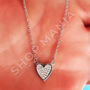 VARESE ARGJEND ME GURE TE VEGJEL ZIRKONI "DIZAJN ZEMRE"