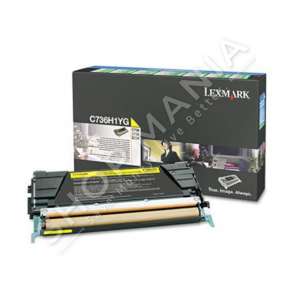 LEXMARK -  ORIGJINALE TONER NGJYRË E VERDHË C736H1YG RRETH 10000 FAQE I RIPËRDORSHËM