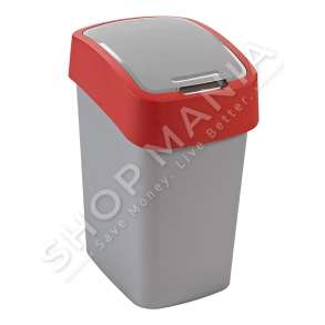 CURVER - KOSH PER MBETURINA 10L "FLIP BIN PACIFIC SILVER + RED" - 3253922170062