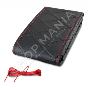 VESHJE TIMONI ME QEPJE ROMB E ZEZE ME TE KUQE 38CM "AP-D-131-3" - 8462