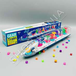 TREN ME DRITA & MUZIKE +3VJEC "GEAR TRAIN ELECTRIC FUNCTION MUSIC LIGHT ELECTRIC MECHANICAL GEAR STRUCTURE" - YJ388-63