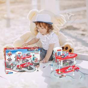 SET GARAZH AMBULANCASH & HELIKOPTER SPITALI +3 VJEC "2-STOREY HOSPITAL GARAGE SET AND MEGA TRUCK" - 3347