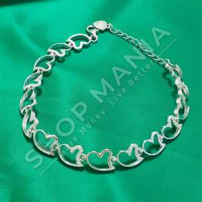 BYZYLYK ARGJEND ME GURE ZIRKONI "DIZAJN ZEMRA"