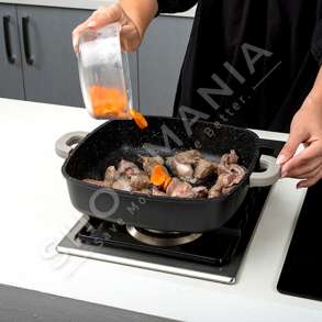 NAVA - TENXHERE E SHESHTE ME KAPAK QELQI "VESHJE GURI - FUNTZIO" - Ø28CM, 4.7L