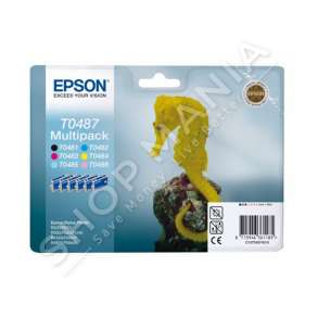 EPSON - MULTIPACK NGJYRË E ZEZË / NGJYRË E KALTËR / NGJYRË MAGENTA / NGJYRË E VERDHË / / C13T04874010 T0487 6 KARTUÇA ME BOJË: T0481 - T0486