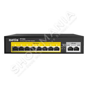 NETIS - SWITCH POE 8×10/100, 2RJ45×10/100Mbps "P110C", E ZEZE