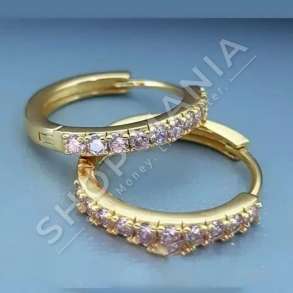 VATHE ARGJENDI TE LARE NE FLORI ME GUR ZIRKONI ROZE - DHA-BL3.7-122