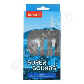 MAXELL - KUFJE "EARPHONE MAXELL WITH MICROPHONE SUPER SOUNDS BLUE 77102" - 4902580771027