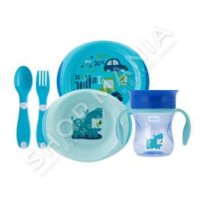 CHICCO - SET USHQYERJE PER DJEM ( 2 PJATA, LUGE & PIRUN, GOTE) +12 MUAJ