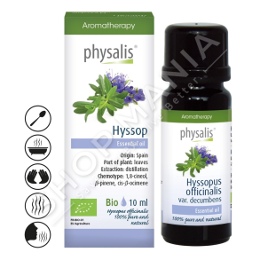 PHYSALIS - VAJ ESENCIAL PER LEHTESIMIN E TRAKTIT RESPIRATOR 10ML "HYSSOP HYSSOPUS OFFICINALIS VAR. DECUMBENS"