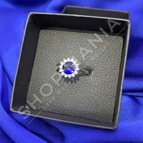 UNAZE ARGJEND ME GUR ZIRKONI BLU "FORME LULE" - KL-182