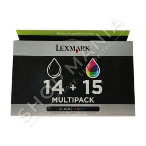 LEXMARK  - ORIGJINALE MULTIPACK NGJYRË E ZEZË / NGJYRA TË NDRYSHME 80D2979 14+15 2 KARTUÇA ME BOJË NR. 14 BK + NR. 15 COL.