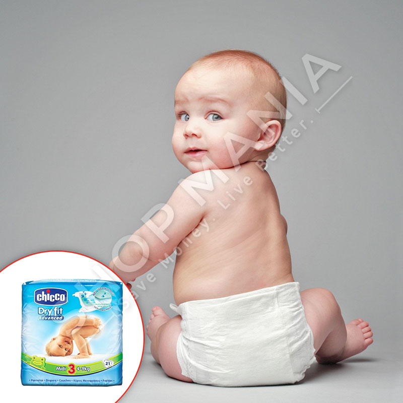 CHICCO - PELENA "DRY FIT - MIDI NR. 3" - 4-9KG, 21 COPE