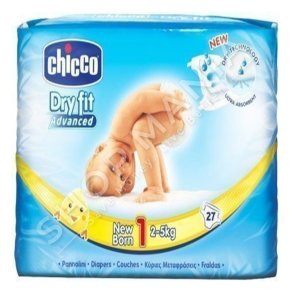 CHICCO - PELENA 27COPE/2-5KG "DIAPER DRY FIT NEW BORN" - 8058664029570