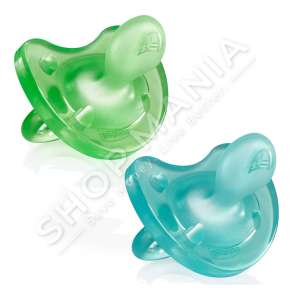 CHICCO - BIBERON FALLCO SILIKONI 2COPE/6-16MUAJSH "SOOTHER SOFT PACIFIER BLUE-GREEN" - 8058664080823