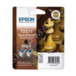 EPSON - MULTIPACK NGJYRË E ZEZË C13T05114210 T0511 TWIN PACK: 2 X 24 ML