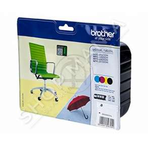 BROTHER - MULTIPACK NGJYRË E ZEZË/NGJYRË E KALTËR/NGJYRË MAGENTA/NGJYRË E VERDHË LC229XLVALBPDR LC-225 XL/LC-229 XL 4 KARTUÇA ME BOJË: BK+C+M+Y