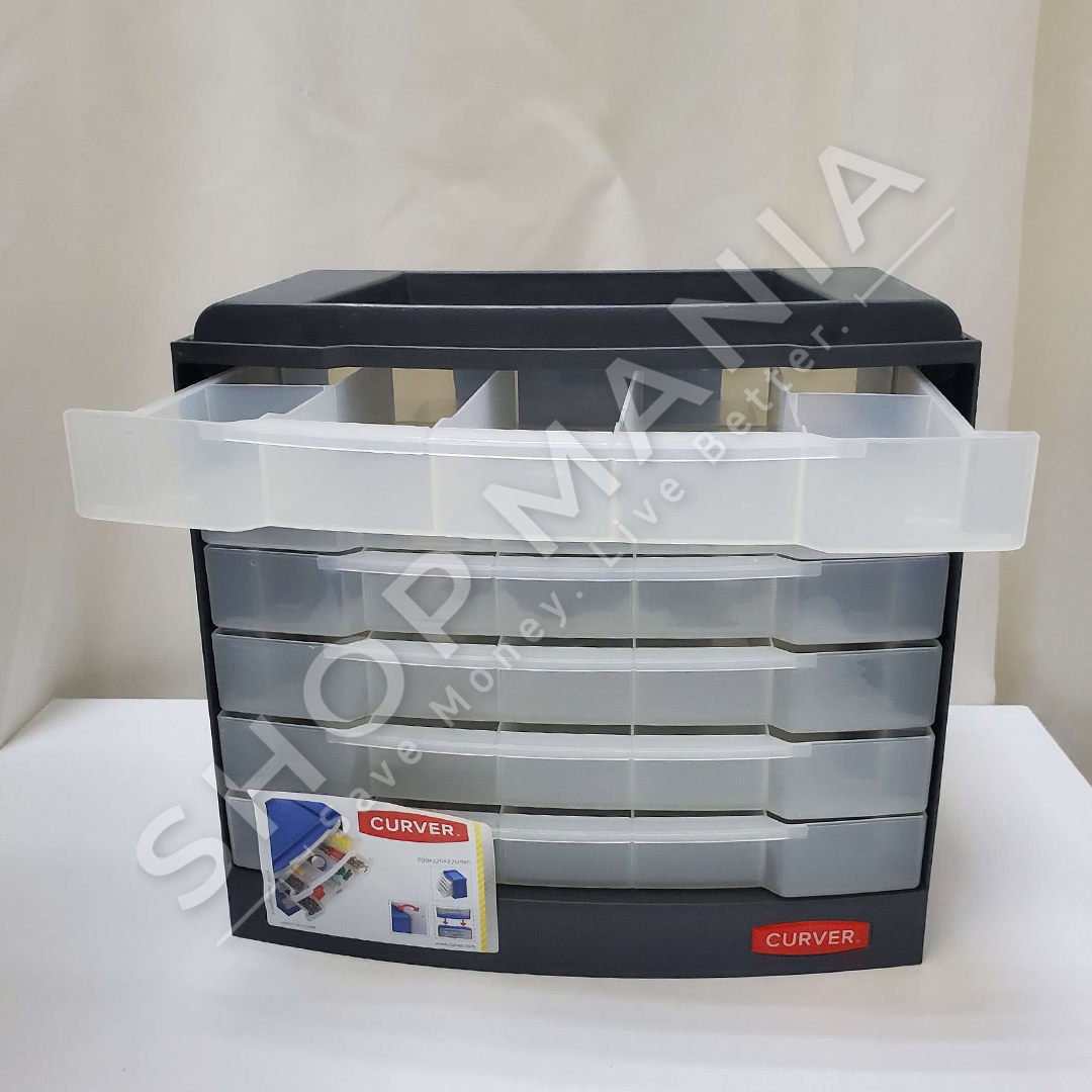 CURVER - ORGANIZUES PROFESIONAL ME 6 SIRTARE "DIY BLACK & TRANSLUCENT" - 3253927752003