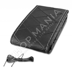 VESHJE TIMONI ME QEPJE ROMB E ZEZE ME TE BARDHE 38CM "AP-D-131-1" - 8464