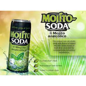MOJITO SODA - PIJE FRESKUESE E GAZUAR, ME LIMON & PA ALKOOL - 330ML