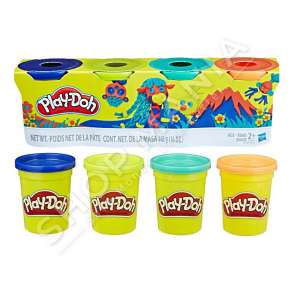 HASBRO - SET ME 4 PLASTELINA +2VJEC "PLAY-DOH WILD COLOR 4 PACK" - 5010993558957