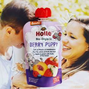HOLLE - PURE/LENG ME MOLLE, PJESHKE & FRUTA PYLLI "BERRY PUPPY - ORGANIC" -  100G, +8 MUAJ