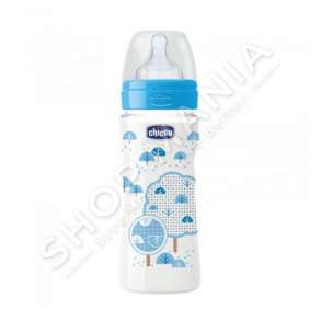 CHICCO - SHISHE ME BIBERON SILIKONI PER DJEM "WELL-BEING" - 330ML, +4 MUAJ
