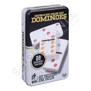 SPIN MASTER - DOMINO 28COPE/+8VJEC "CLASSIC SIX COLOUR DOMINO TIN" - 778988636008
