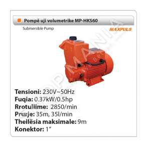 MAXPULS - POMPE UJI 0.37KW HSK  - 60