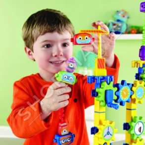 LEARNING RESOURCES - LOJE ARGETUESE "ROBOT FACTORY BUILDING SET", +4 VJEC