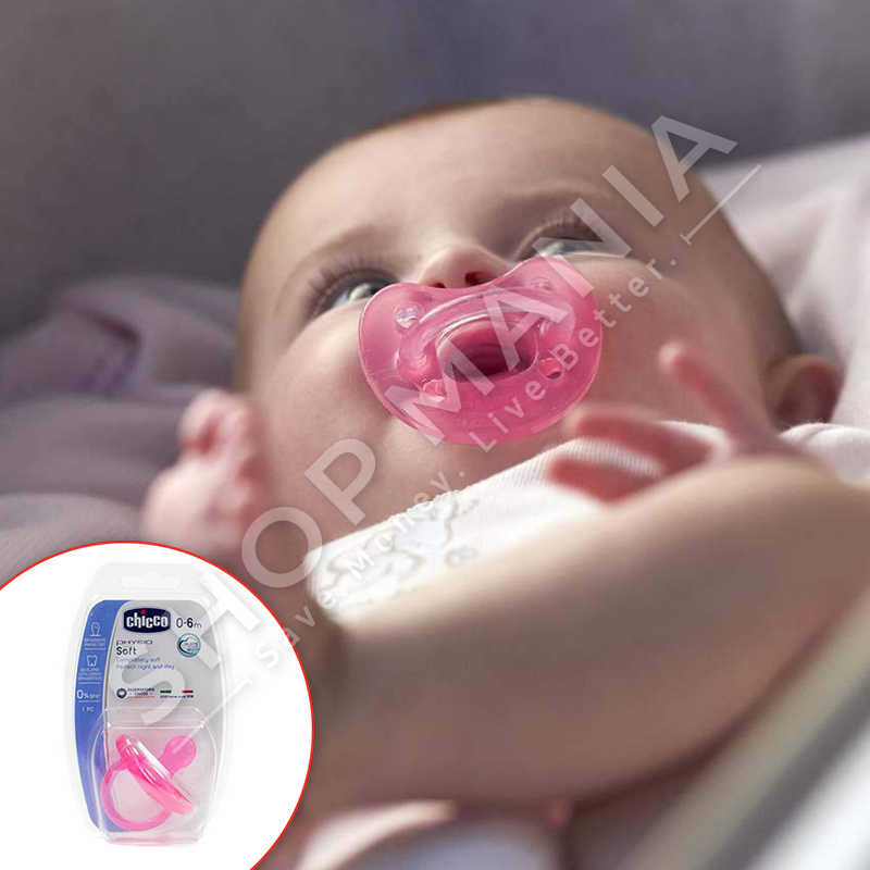 CHICCO - BIBERON FALLCO SILIKONI "PHYSIO SOFT" - 1 COPE, 0-6 MUAJSH