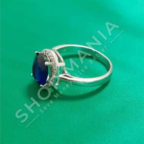 UNAZE ARGJEND ME GUR ZIRKON "RRETHORE - BLU"