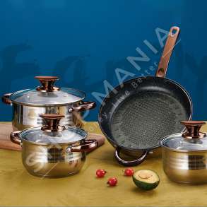 KAISA VILLA - SET KUZHINE ME 2 TENXHERE; 1 TENXHERE SALCE & 1 TIGAN - 6924299366057