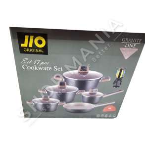 SET KUZHINE 17 PJESE (3 TENXHERE, 1 TENXHERE PER SALCE, 1 TIGAN, NJE SPATUL & GARUZHDE, 1 VARESE PER SPATULAT & GARUZHDET DHE NJE DHURATE)